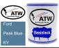 Preview: Ford, Peak Blue, KY: 1L Lackdose, von ATW Autoteile West.